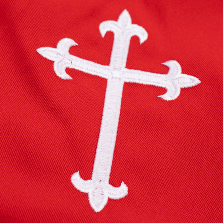 Christianartworkshop Distinctive White Church Clergy Robe with Red Collar & Cross Emblem - image 13