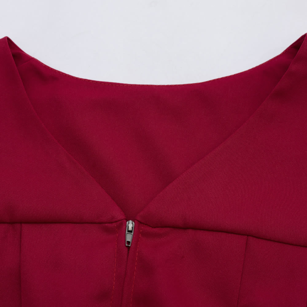 Christianartworkshop Traditional Burgundy Clergy Robe with Gold Cross & V Neck Trim - image 8