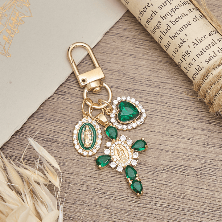 Christianartworkshop Our Lady Cross Heart Keychain: Merging Craft with Spiritual Devotion - image 13