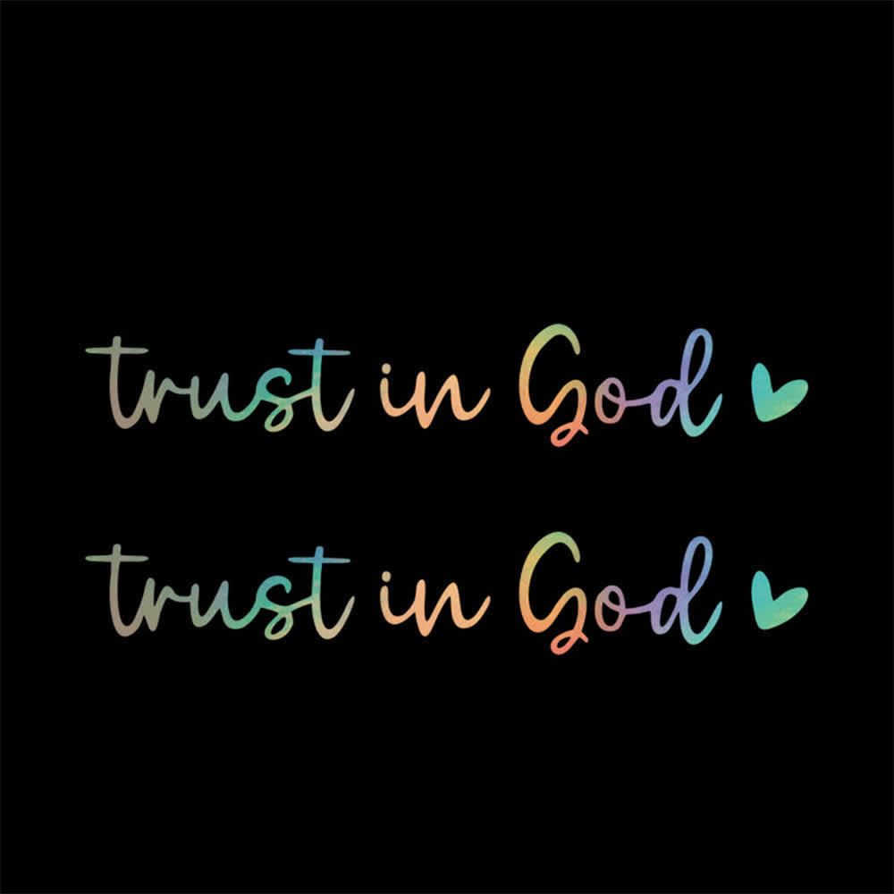 Christianartworkshop Trust in God Heart Accent Car Sticker: A Sacred Nudge to Pray on Every Journey - Laser - Set of 10 - image 6