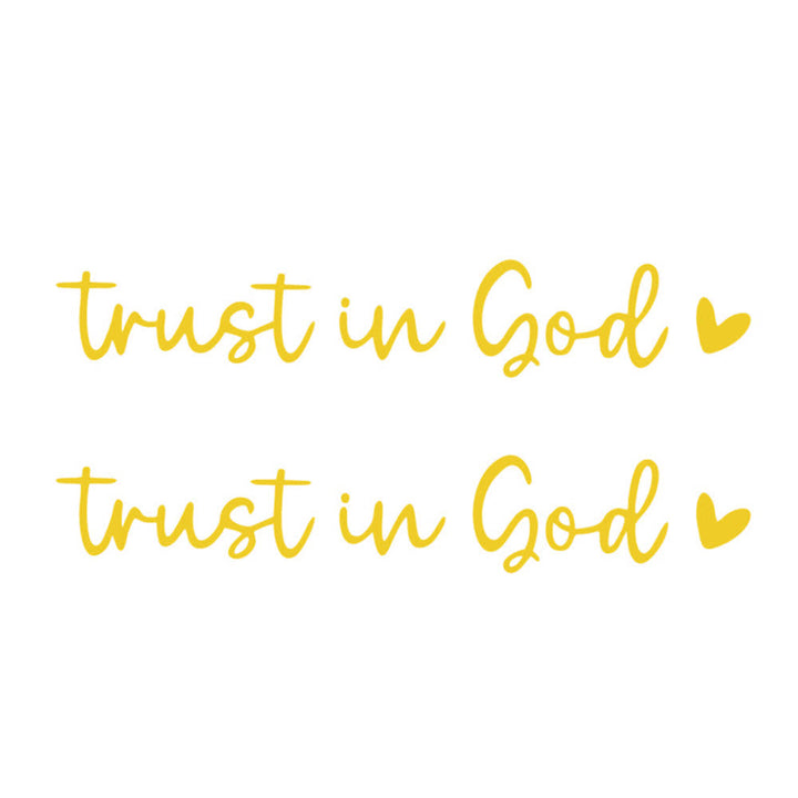 Christianartworkshop Trust in God Heart Accent Car Sticker: A Sacred Nudge to Pray on Every Journey - Yellow - Set of 10 - image 10