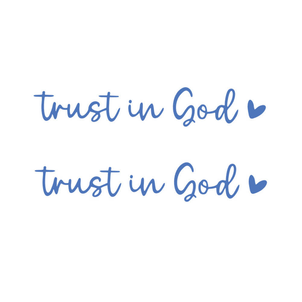 Christianartworkshop Trust in God Heart Accent Car Sticker: A Sacred Nudge to Pray on Every Journey - Blue - Set of 10 - image 7