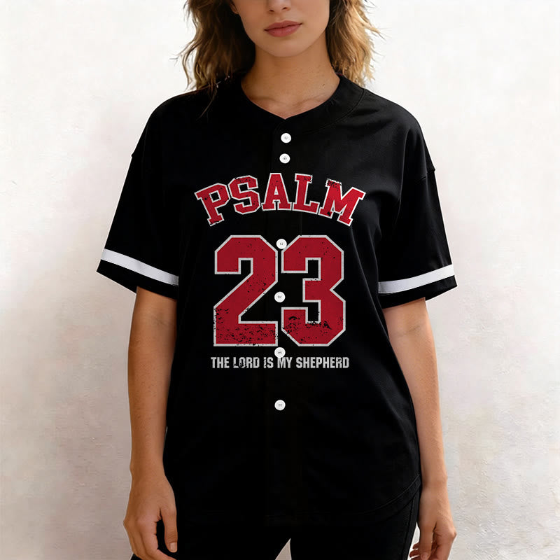 Christianartworkshop Psalm 23 Faith Baseball Jersey: The Lord Is My Shepherd Devotional Athletic Shirt - image 3