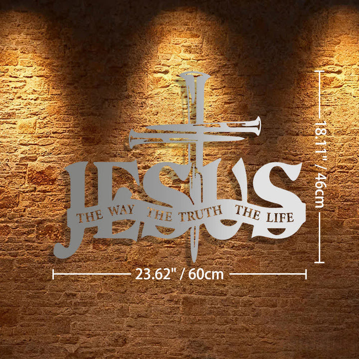 Christianartworkshop Faithful Jesus & Cross Design Metal Wall Decor Home Decoration - image 30