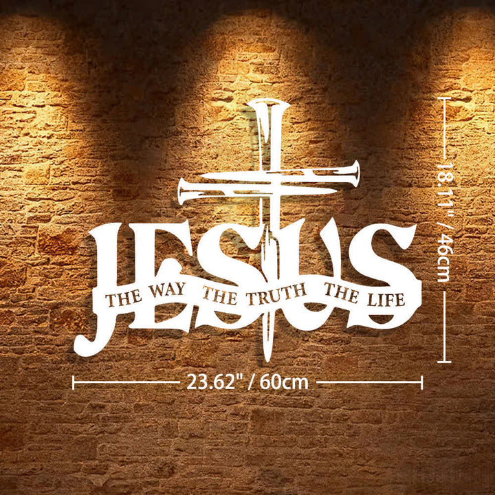 Christianartworkshop Faithful Jesus & Cross Design Metal Wall Decor Home Decoration - image 37