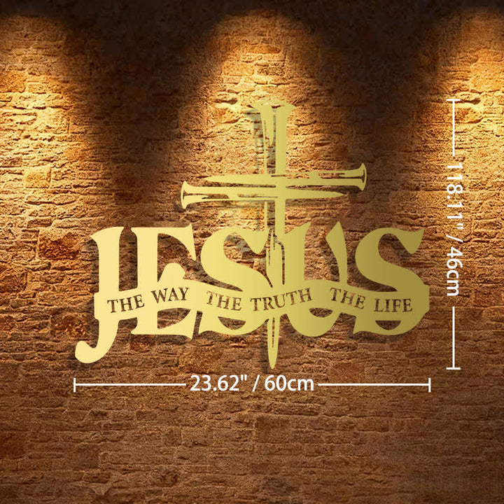 Christianartworkshop Faithful Jesus & Cross Design Metal Wall Decor Home Decoration - image 21
