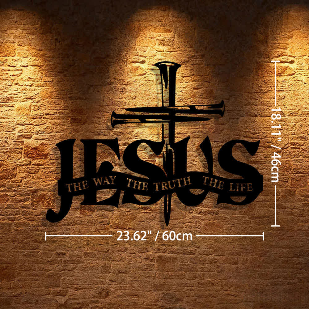 Christianartworkshop Faithful Jesus & Cross Design Metal Wall Decor Home Decoration - image 11