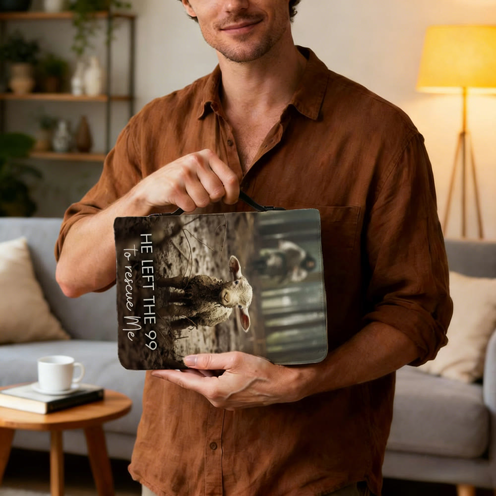 Christianartworkshop He Left The 99 To Rescue Me Lost Sheep Parable Bible Cover - image 5