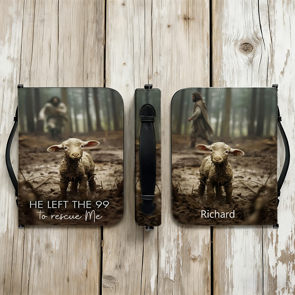 Christianartworkshop He Left The 99 To Rescue Me Lost Sheep Parable Bible Cover - image 14