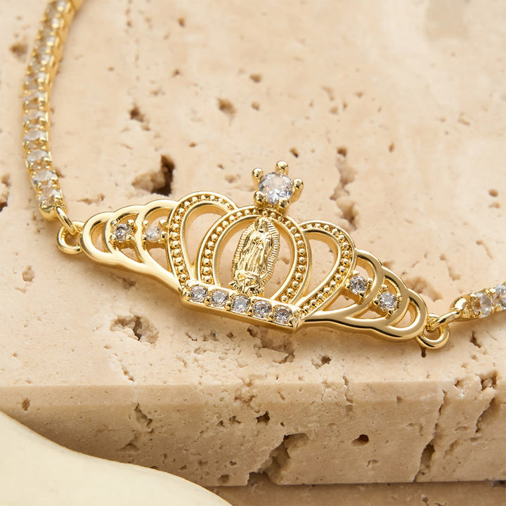Christianartworkshop Our Lady Centered Adjustable Bolo Bracelet, Symbol of Divine Grace - image 3