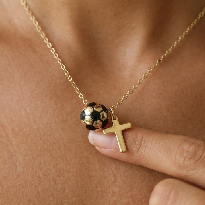 Christianartworkshop Sport Ball & Cross Jewelry Set (Necklace + Bracelet) with Card: A Symbol of Faith and Athletic Passion - image 11
