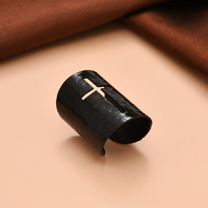 Christianartworkshop Adjustable Wide Cross Ring with Textured Finish: A Daily Symbol of Faith and Confidence - image 6