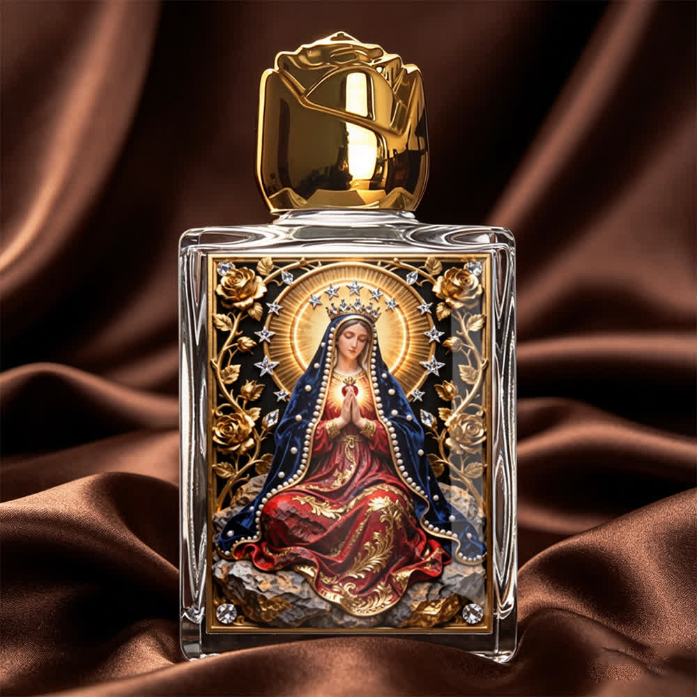 Christianartworkshop Catholic Icon Square Holy Water Bottle: Fragrance Bottle with Sacred Images - Our Lady of Sorrows - image 6