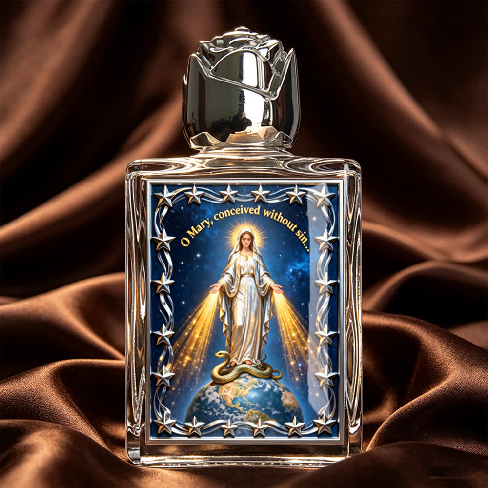 Christianartworkshop Catholic Icon Square Holy Water Bottle: Fragrance Bottle with Sacred Images - Miraculous Medal - image 15