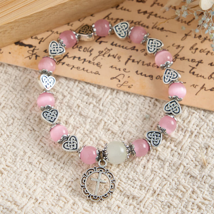 Christianartworkshop Celtic Knot Cat’s Eye Bracelet: Gentle Companion of Daily Grace - image 11