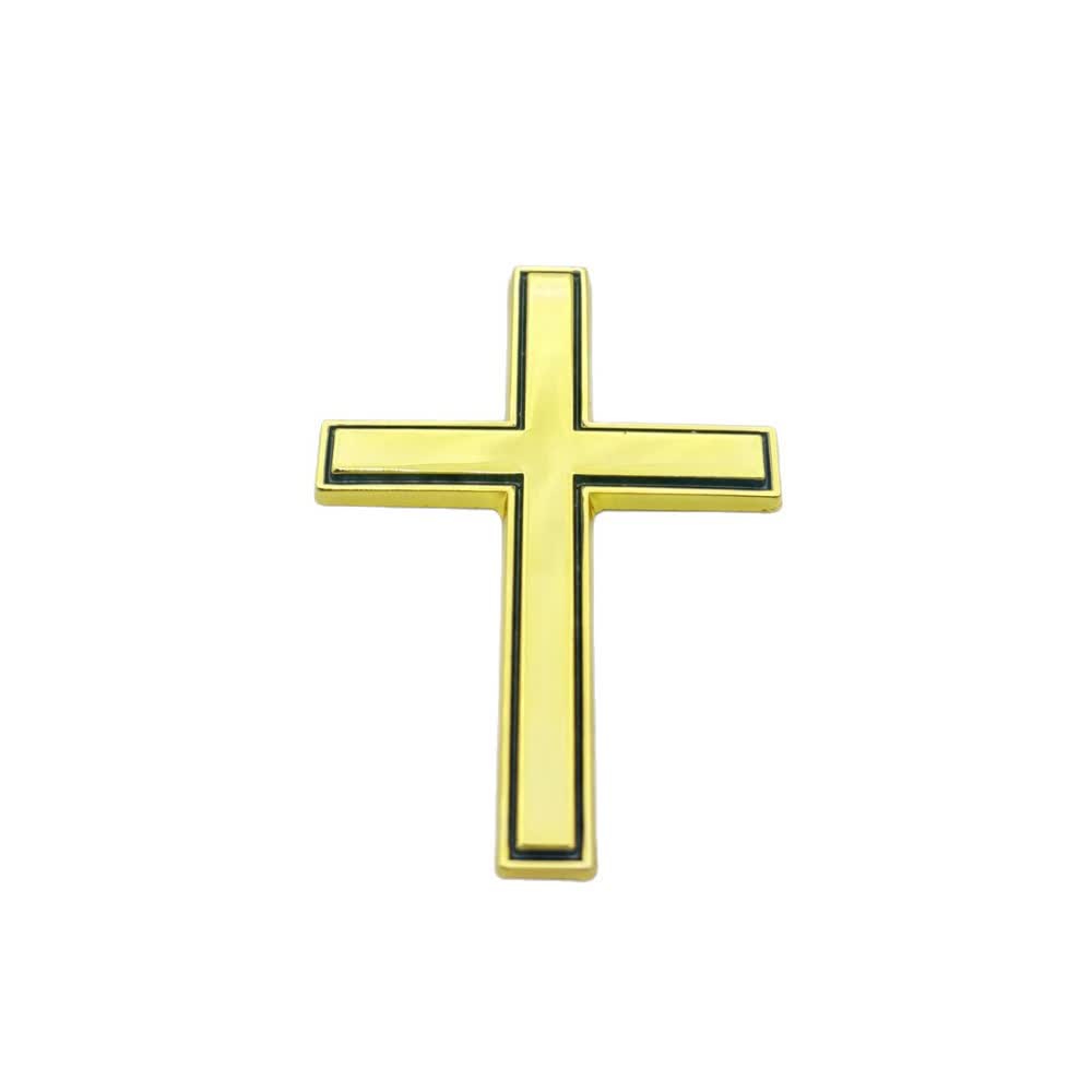 Christianartworkshop Durable Metal Cross Car Decal: Remind of His Quiet Guidance on the Road - Golden Black (Set of 4) - image 22