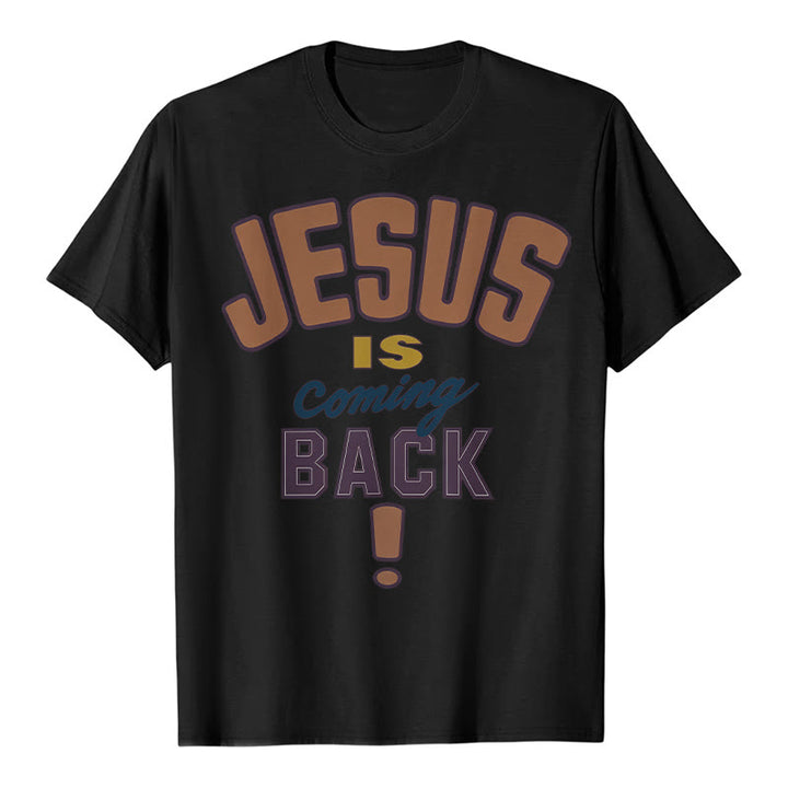 Christianartworkshop Jesus is Coming Back Bold Statement T-Shirt - Black - 2XL - image 15