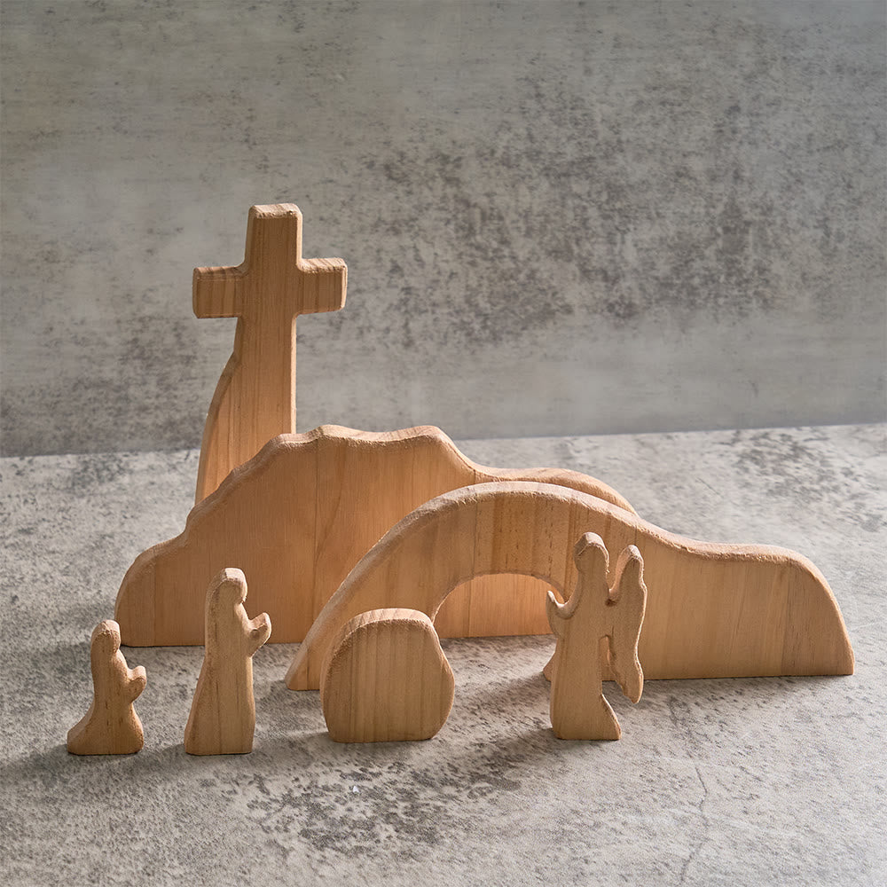 Christianartworkshop He is Risen The Empty Tomb Easter Scene Ornament - Celebrate the Spirit of Resurrection - image 1