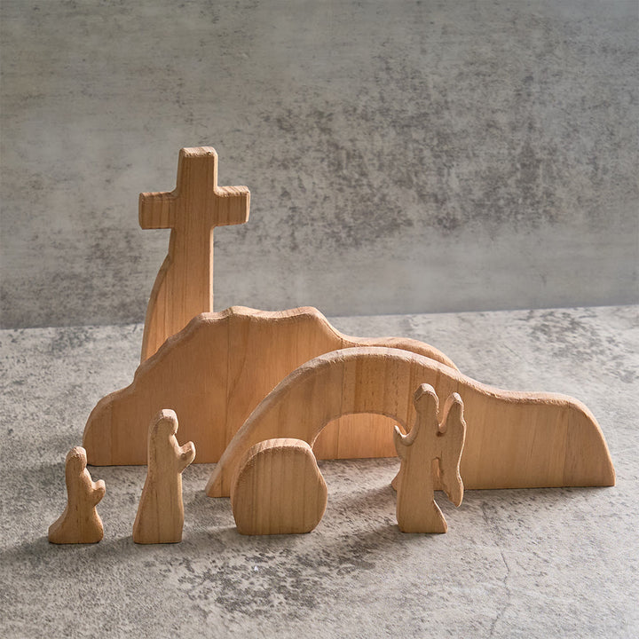 Christianartworkshop He is Risen The Empty Tomb Easter Scene Ornament - Celebrate the Spirit of Resurrection - image 1