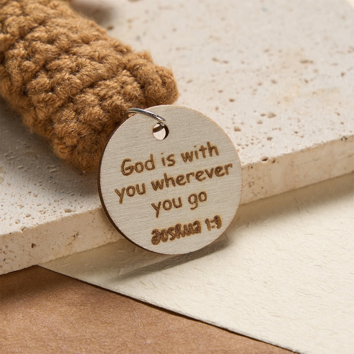 Christianartworkshop Crocheted Cross Car Charm with Inspirational Bible Verse Discs: A Reminder of Divine Grace - image 10