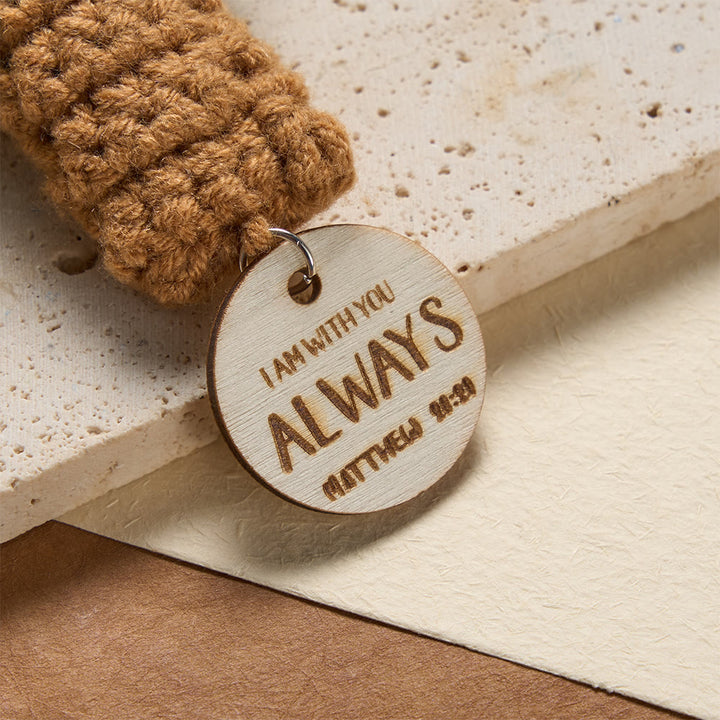 Christianartworkshop Crocheted Cross Car Charm with Inspirational Bible Verse Discs: A Reminder of Divine Grace - image 2