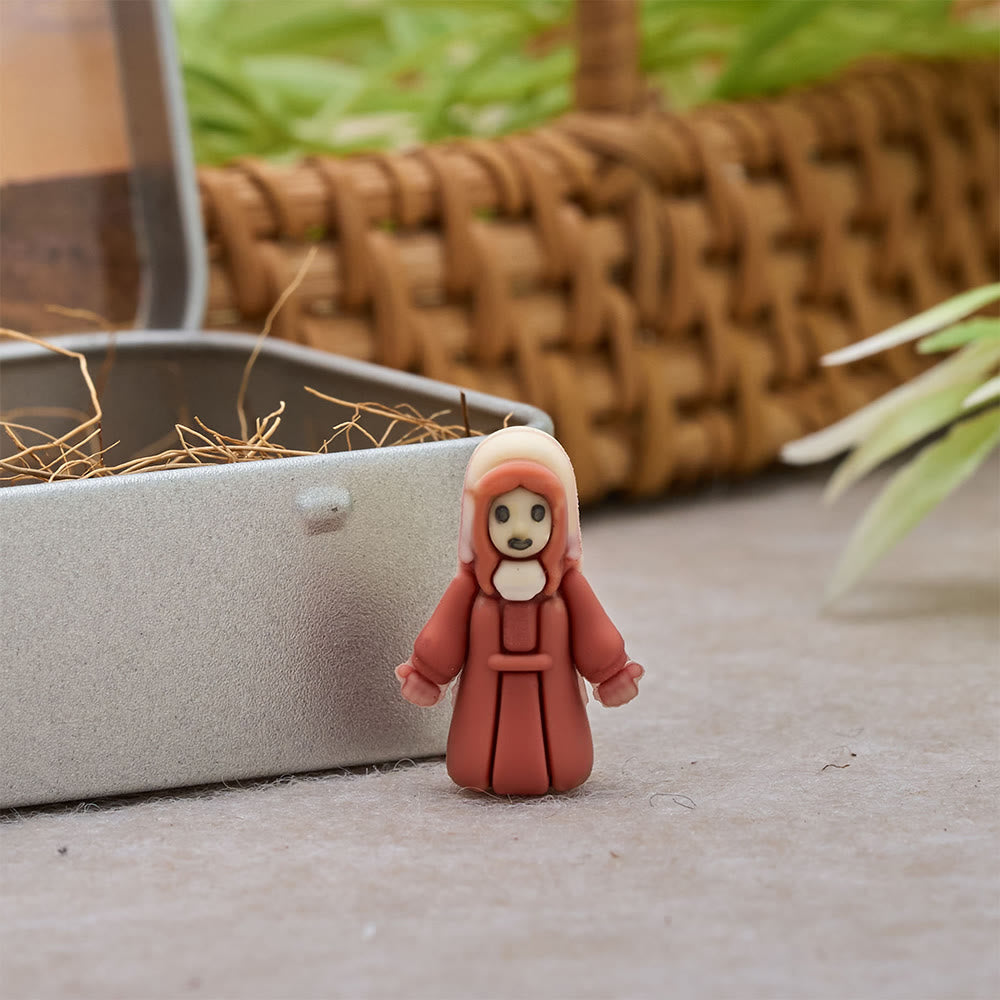 Christianartworkshop Nativity Scene Miniature Figurine Set with Portable Tin Box: A Symbol of the Christmas Story - image 2