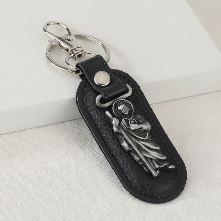 Christianartworkshop Our Lady of Guadalupe Devotional Keychain: Emblem of Marian Grace & Spiritual Protection - Black Robe & St. Jude - image 11