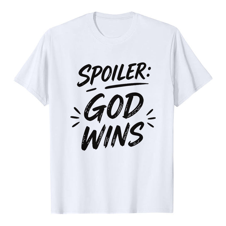 Christianartworkshop  Spoiler: God Wins Premium Short Sleeve T-Shirt - White - 2XL - image 2