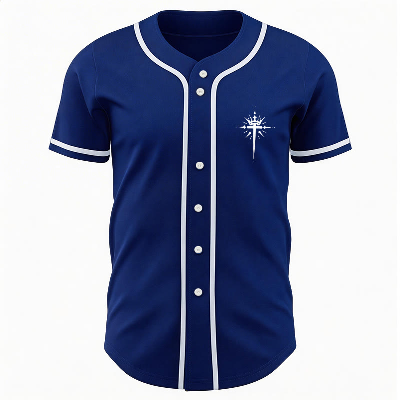 Christianartworkshop Jesus Is King Angel Wings Cross Faith Statement Custom Baseball Jersey - image 10