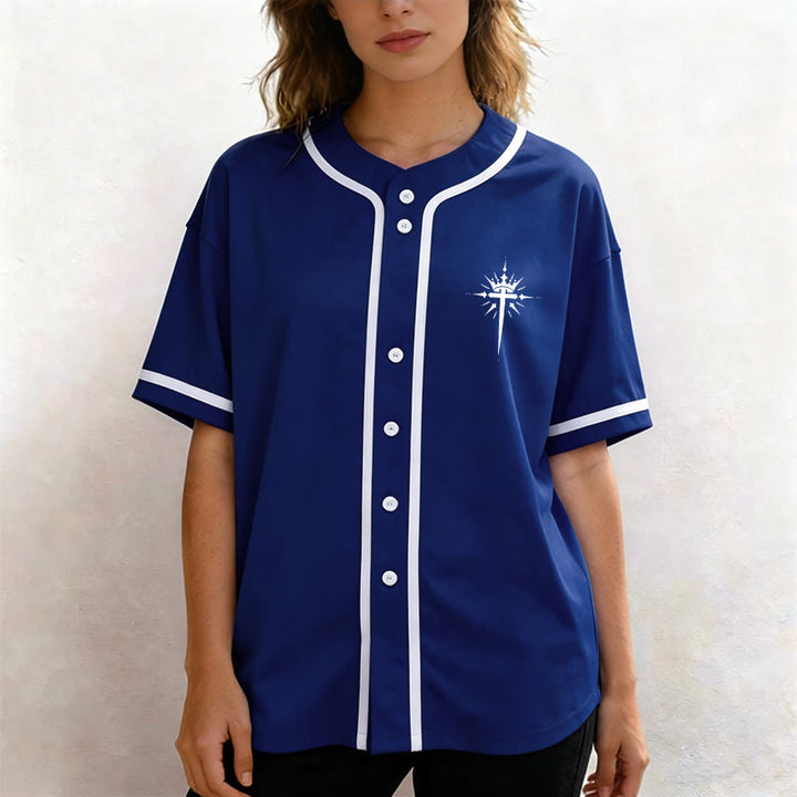 Christianartworkshop Jesus Is King Angel Wings Cross Faith Statement Custom Baseball Jersey - image 9