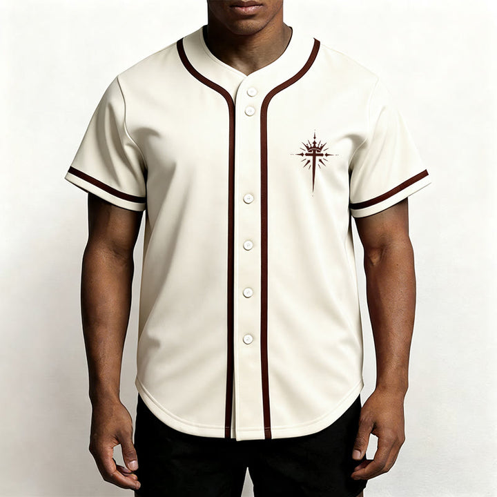 Christianartworkshop Jesus Is King Angel Wings Cross Faith Statement Custom Baseball Jersey - image 15