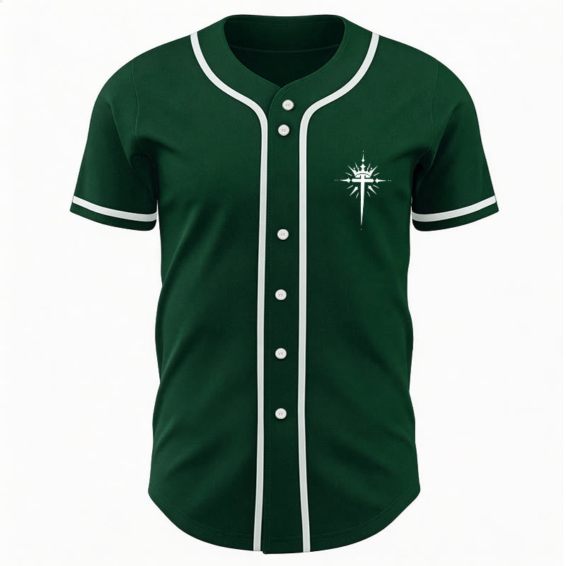 Christianartworkshop Jesus Is King Angel Wings Cross Faith Statement Custom Baseball Jersey - image 52