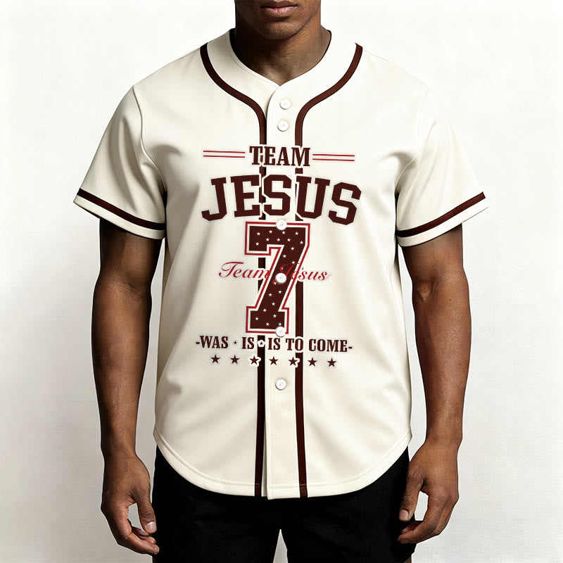 Christianartworkshop Team Jesus Was Is And Is To Come Custom Number 7 Baseball Jersey - image 22
