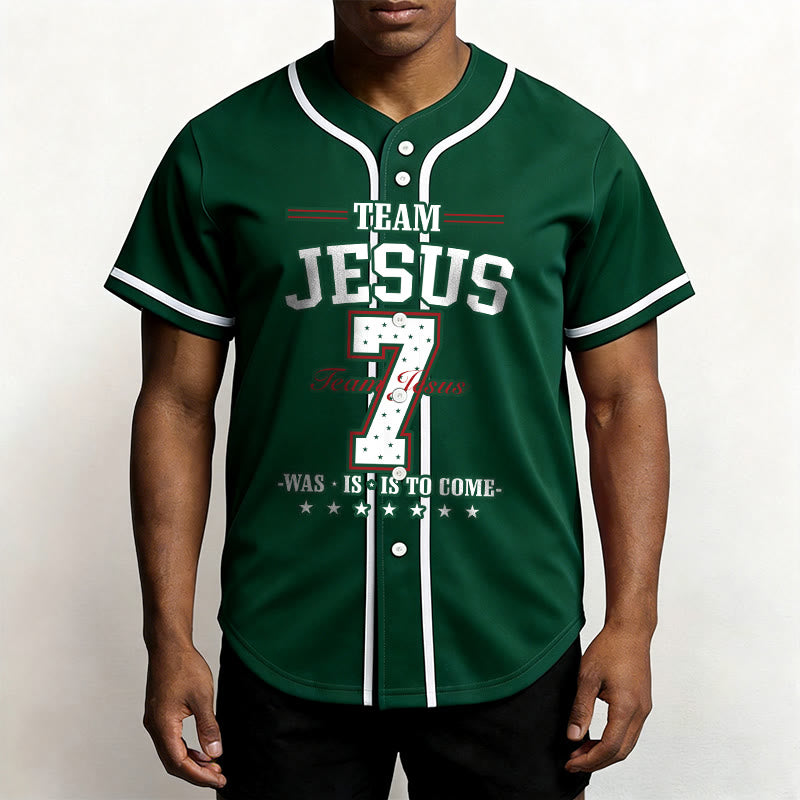 Christianartworkshop Team Jesus Was Is And Is To Come Custom Number 7 Baseball Jersey - image 50