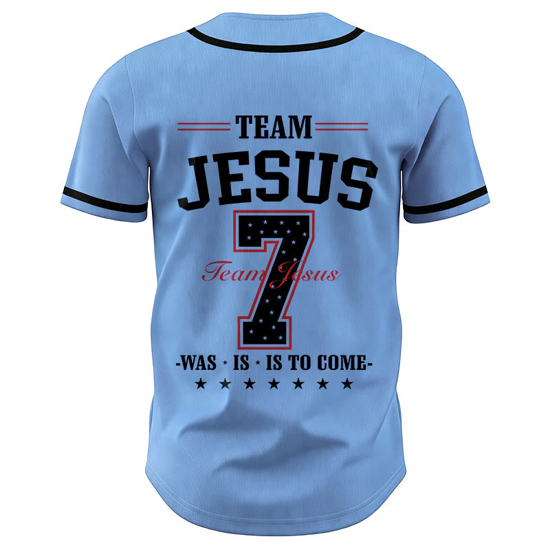 Christianartworkshop Team Jesus Was Is And Is To Come Custom Number 7 Baseball Jersey - image 48