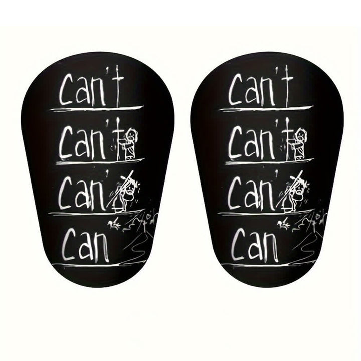 Christianartworkshop Inspirational Can't to Can Soccer Shin Pads for Training & Matches - White Pattern - 12*8cm - image 2