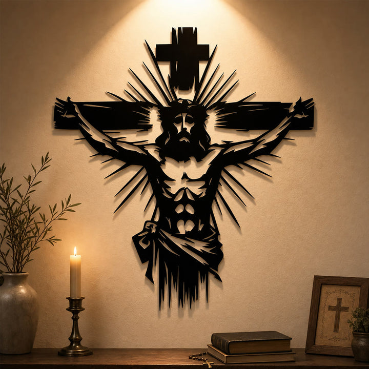 Christianartworkshop Jesus Crucifixion Metal Wall Decor: Bold Statement of Redemption - image 2