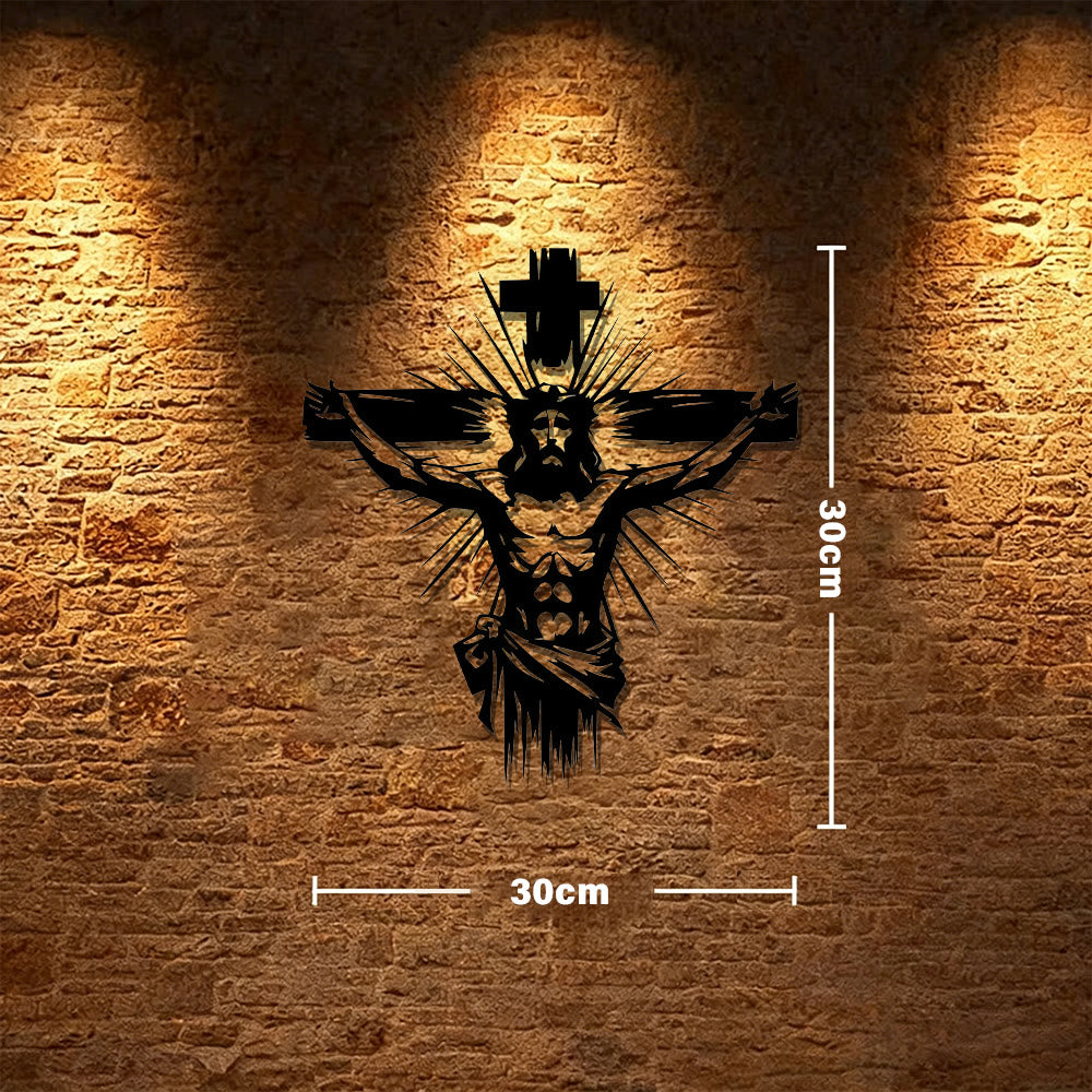 Christianartworkshop Jesus Crucifixion Metal Wall Decor: Bold Statement of Redemption - 11.81''*11.81''*0.04''/30*30*0.1cm - image 5