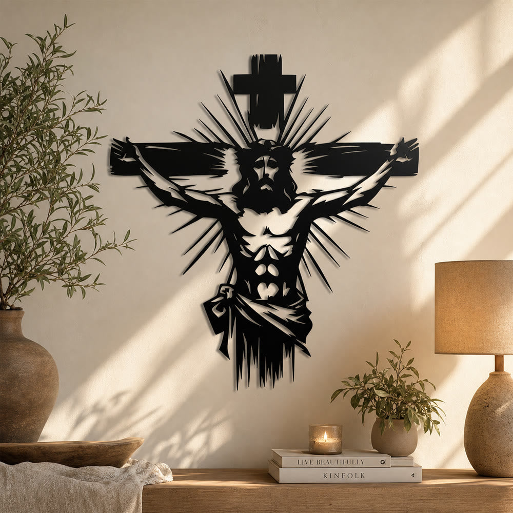 Christianartworkshop Jesus Crucifixion Metal Wall Decor: Bold Statement of Redemption - image 1