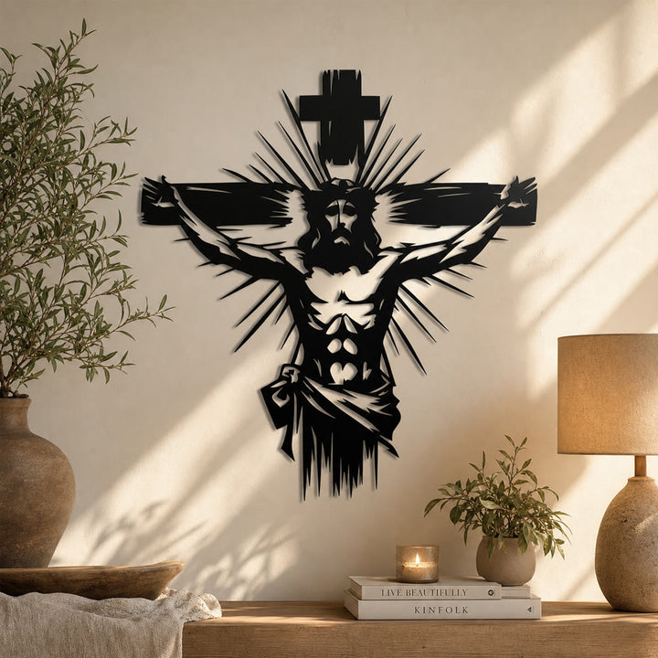 Christianartworkshop Jesus Crucifixion Metal Wall Decor: Bold Statement of Redemption - image 1