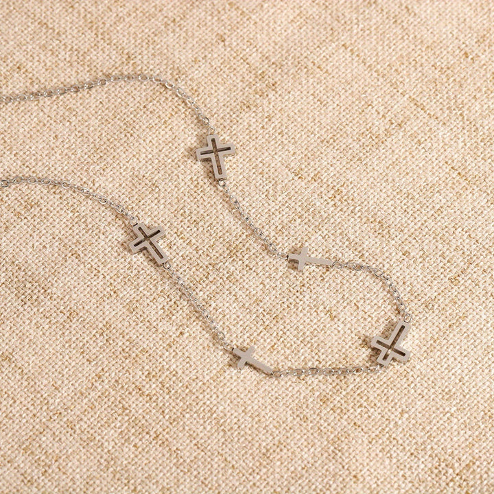 Christianartworkshop Dainty Open Cross Station Chain Necklace: A Testament to Gentle Devotion & Everlasting Christian Grace - image 4