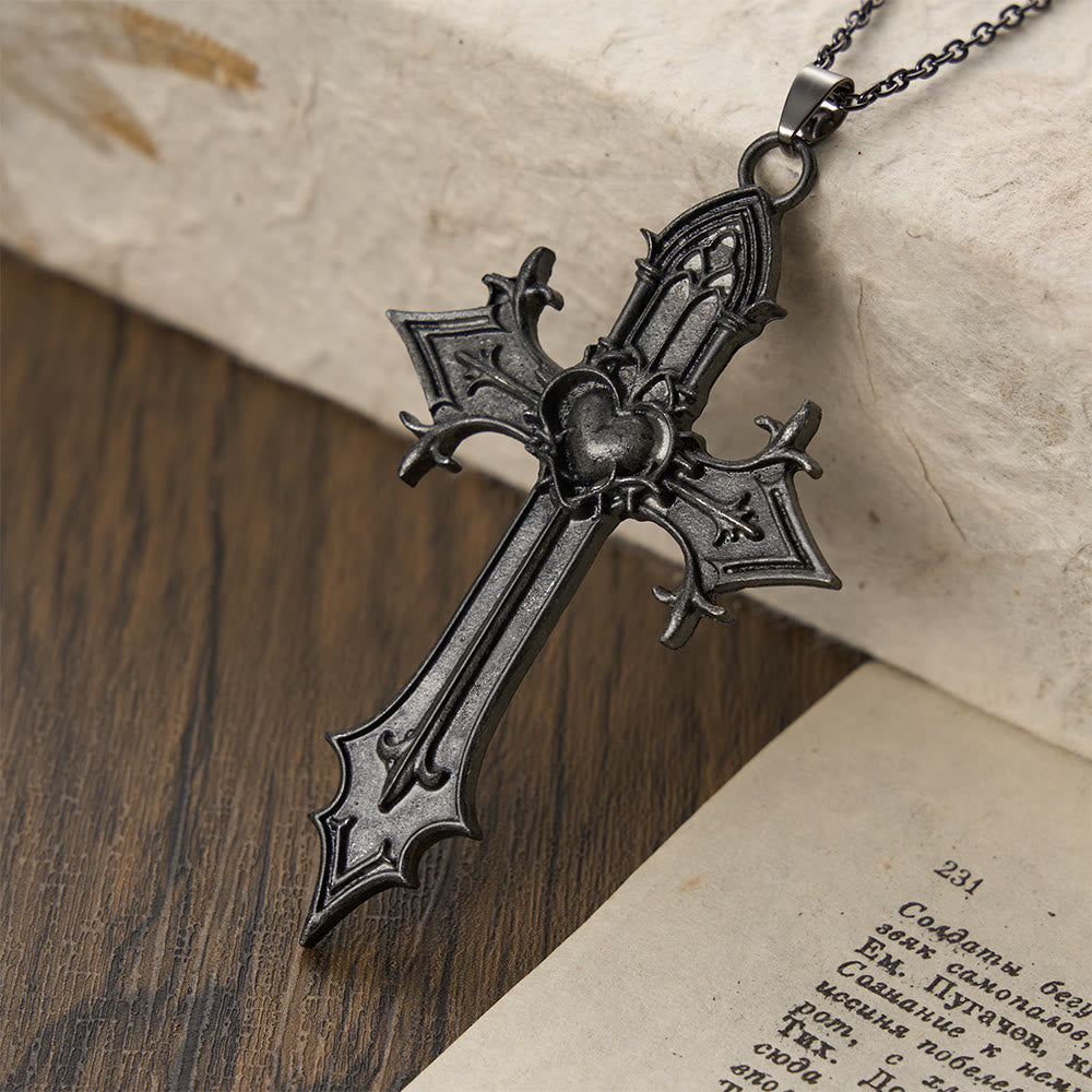 Christianartworkshop Crown of Thorns Gothic Cross Pendant Necklace: Emblem of Christ's Sacrifice & Redemption - image 5