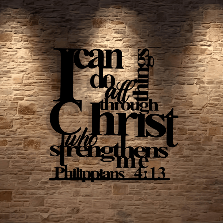 Christianartworkshop Philippians 4:13 I Can Do All Things Metal Wall Decor: Christ’s Strength for Your Walls - image 3