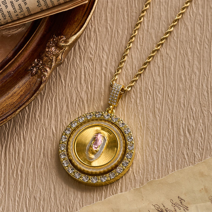 Christianartworkshop Our Lady of Guadalupe Medallion Necklace with Double Zircon Halo: A Reminder of Divine Grace - image 6