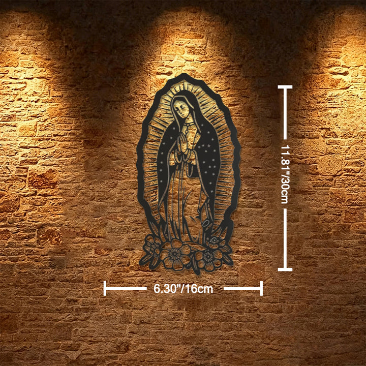 Christianartworkshop Our Lady of Guadalupe Metal Wall Decor: A Symbol of Faith and Divine Grace - 6.30"*11.81''*0.04''/16cm*30cm*0.1cm - image 4