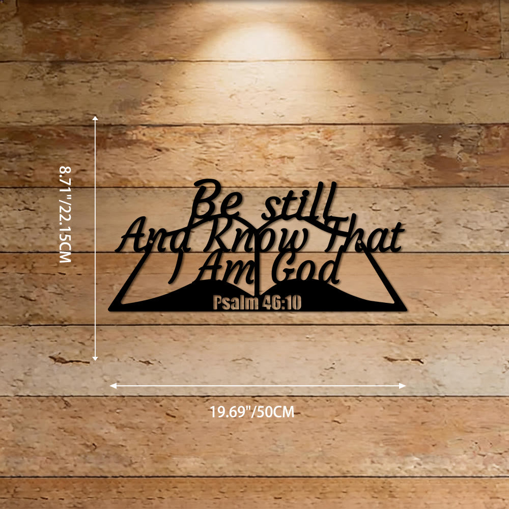 Christianartworkshop Be Still And Know That I Am God Nature-Inspired Scripture Metal Wall Decor - 8.72''*19.69''*0.047''/22.15cm*50cm*0.12cm - image 9