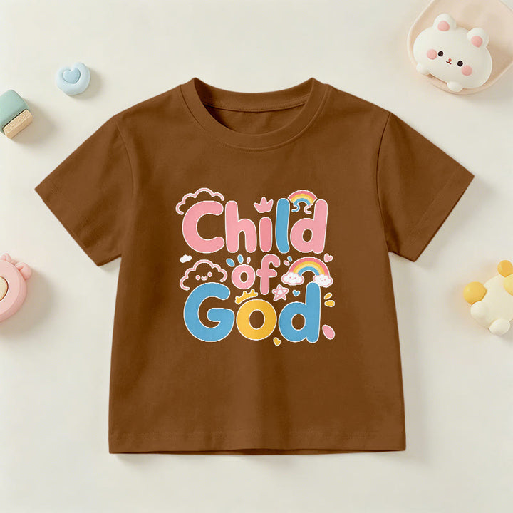 Christianartworkshop Uplifting Child of God Rainbow Accent Kids T-Shirt - Brown - US/UK/AU 14, EU170 - image 18