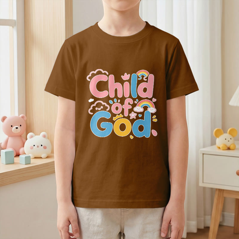 Christianartworkshop Uplifting Child of God Rainbow Accent Kids T-Shirt - image 19