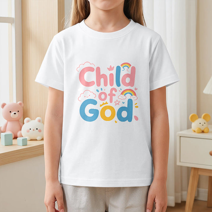 Christianartworkshop Uplifting Child of God Rainbow Accent Kids T-Shirt - image 17