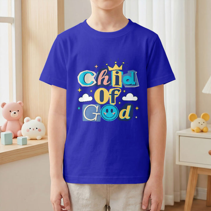 Christianartworkshop Whimsical Crown and Star Accent Child of God Kids T-Shirt - image 4